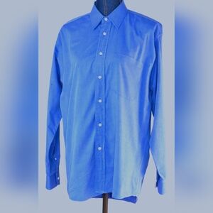 Executive Collection JOS A BANK Men's Blue Dress Shirt 15.5X33" Collard with Pkt